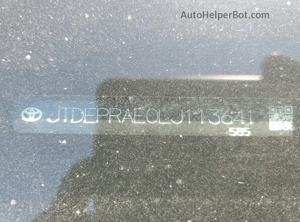 JTDEPRAE0LJ113641 2020 TOYOTA LL Burgundy Շարժիչի բաժամունքի տեսք
