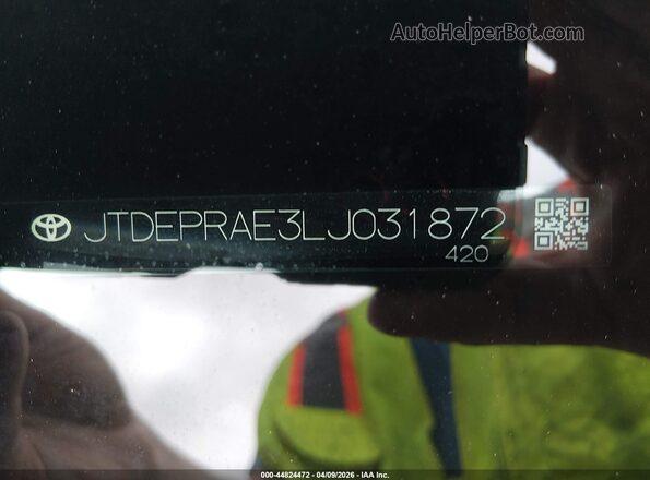 JTDEPRAE3LJ031872 2020 TOYOTA LL Blue 