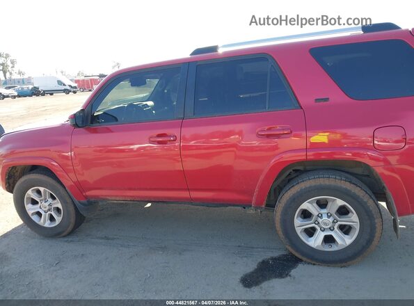 JTEMU5JRXM5935482 2021 TOYOTA 4RUNNER Red Widok wnętrza z tyłu