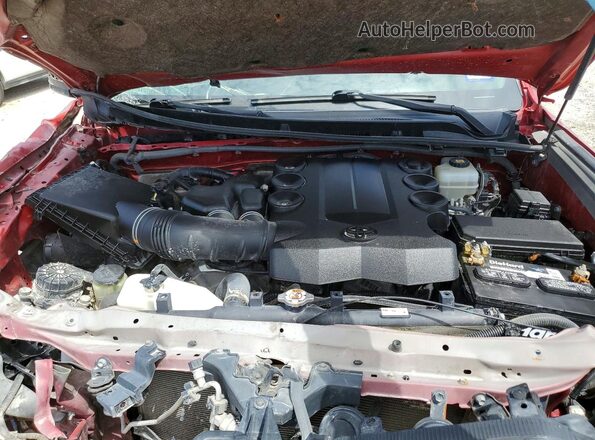 JTENU5JR5M5867547 2021 TOYOTA 4RUNNER Red Vista del compartimento del motor