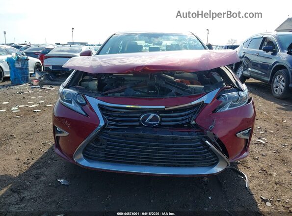 JTHBW1GGXG2107988 2016 LEXUS ES 300H Red Widok zestawu wskaźników