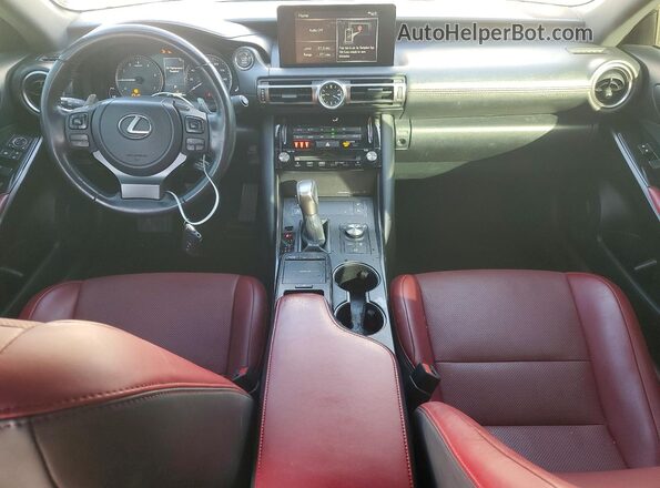 JTHCA1D24M5111511 2021 LEXUS IS White Առջևի վահանակի տեսք