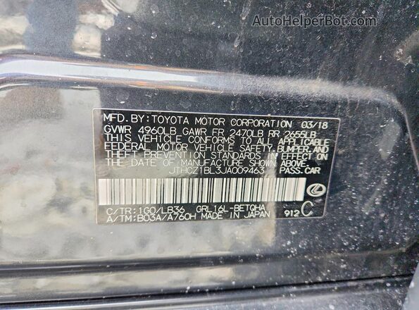 JTHCZ1BL3JA009463 2018 LEXUS GS Black Vista del compartimento del motor