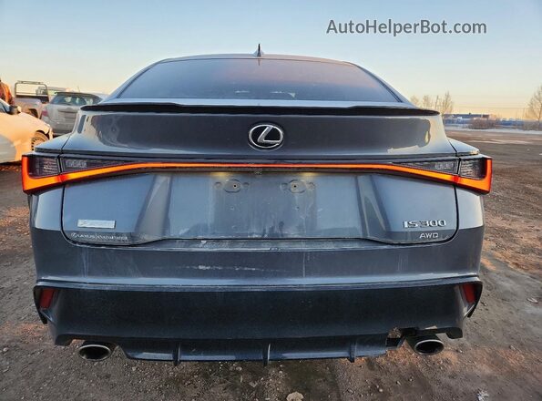 JTHG81F2XM5047503 2021 LEXUS IS Gray Rear view