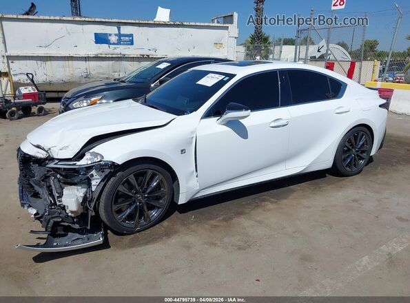 JTHGZ1B2XM5039632 2021 LEXUS IS 350 White Առջևի ձախ երեք քառորդ տեսարան
