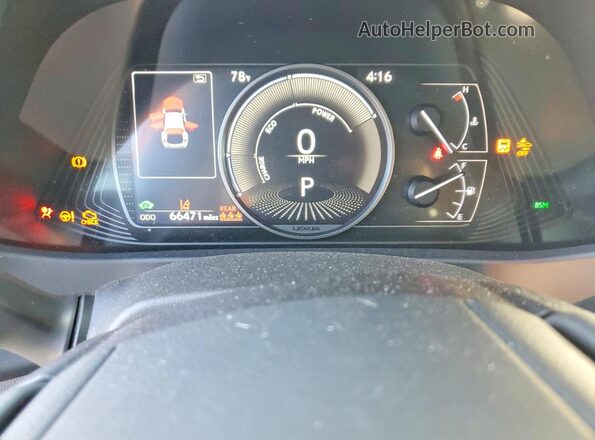 JTHP9JBH2L2031156 2020 LEXUS UX Gray ხელსაწყოთა პანელის ხედი