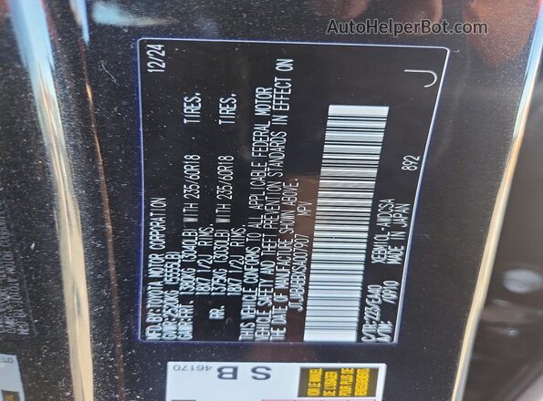 JTJABABBXSA007907 2025 LEXUS RZ Черный Вид наклейки с VIN-кодом