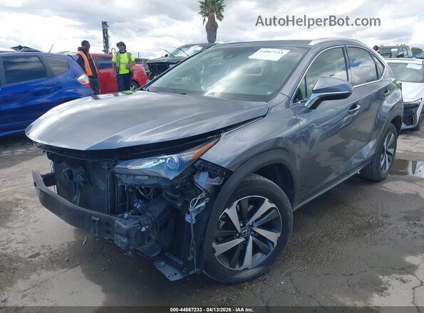 JTJBARBZ0K2187265 2019 LEXUS NX 300 Серый Передняя левая четверть