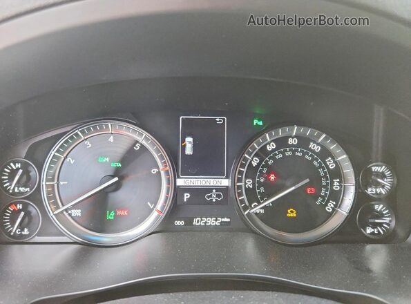 JTJDY7AX4L4314596 2020 LEXUS LX Gray Սարքավորումների վահանակի տեսք