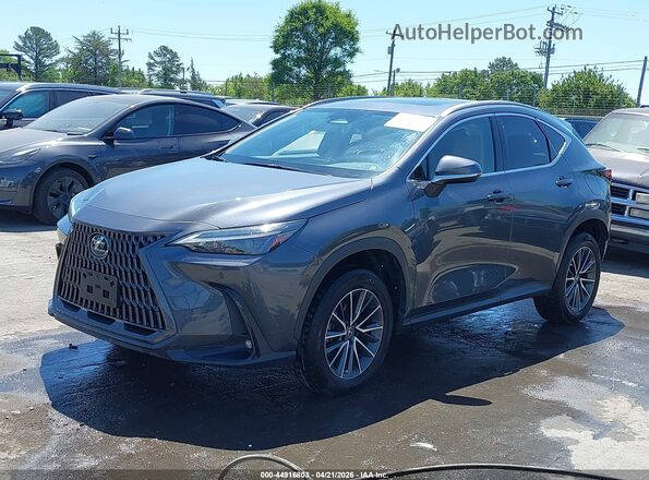 JTJGGCEZ4N5000593 2022 LEXUS NX 350 Gray Vista tres cuartos delantera izquierda