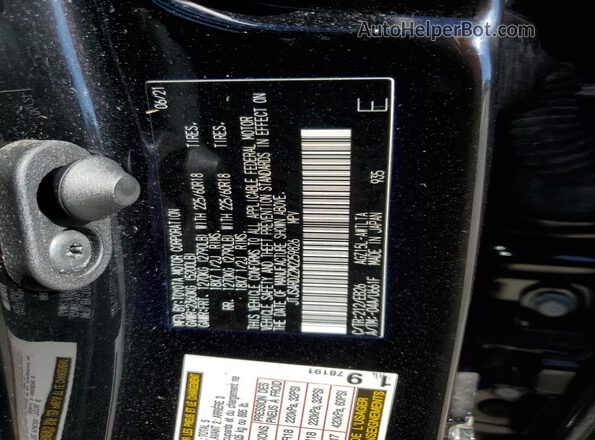 JTJSARDZ2M2259826 2021 LEXUS NX Black VIN կոդի պիտակի տեսք