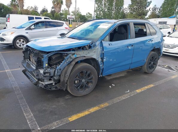 JTM16RFV8ND060845 2022 TOYOTA RAV4 HYBRID Blue Առջևի ձախ երեք քառորդ տեսարան