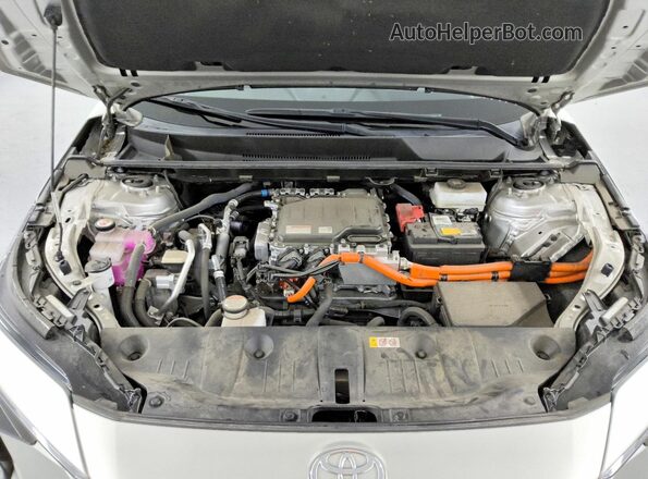 JTMABABAXPA002790 2023 SUBARU SOLTERRA Silver Engine compartment view