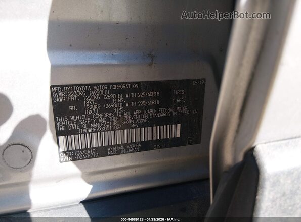 JTMDWRFVXKD511024 2019 TOYOTA LIMITED Silver 