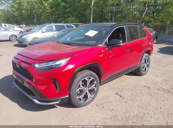JTMEB3FV9ND075445 2022 TOYOTA RAV4 PRIME Red Առջևի ձախ երեք քառորդ տեսարան