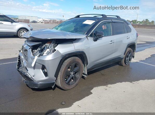 JTMEWRFVXKD517555 2019 TOYOTA RAV4 HYBRID Серебряный Передняя левая четверть