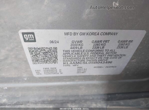 KL4AMCSL0SB043496 2025 BUICK ENCORE Gray Engine compartment view
