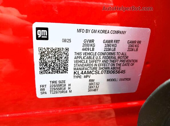 KL4AMCSL0TB065645 2026 BUICK ENCORE Red 