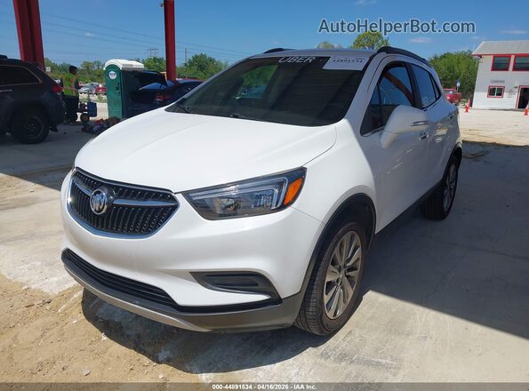 KL4CJASB4KB719302 2019 BUICK ENCORE White Առջևի ձախ երեք քառորդ տեսարան