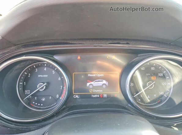 KL4MMCSL3NB085484 2022 BUICK ENCORE Black ხელსაწყოთა პანელის ხედი