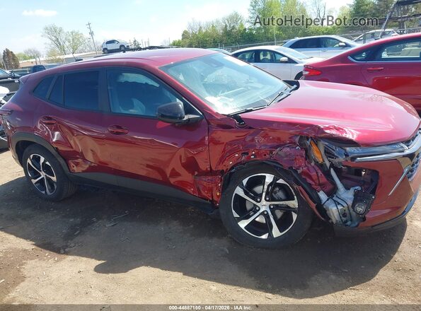 KL77LGEPXSC205084 2025 CHEVROLET TRAX Maroon უკანა სალონის ხედი