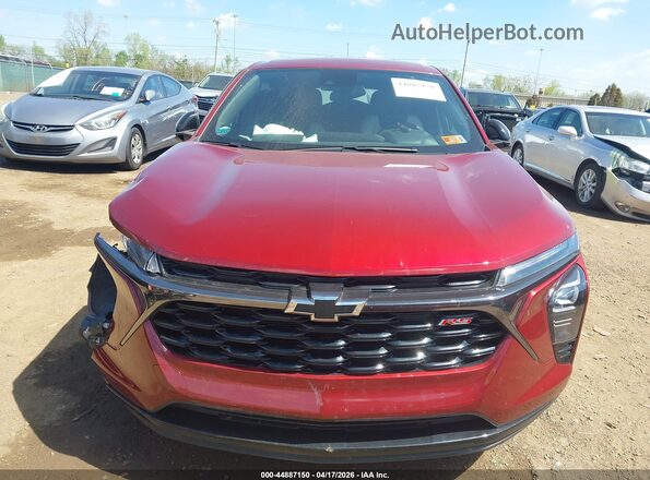 KL77LGEPXSC205084 2025 CHEVROLET TRAX Maroon ხელსაწყოთა პანელის ხედი