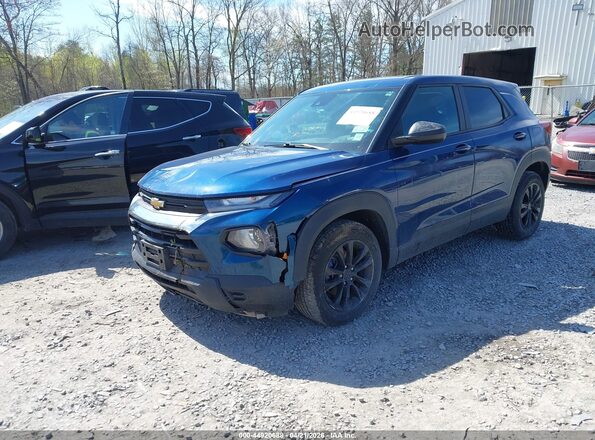 KL79MMS25MB106792 2021 CHEVROLET TRAILBLAZER Blue Передня ліва чверть