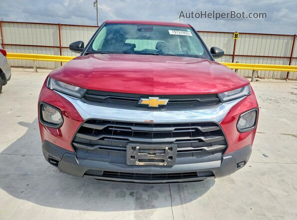KL79MMS2XMB096499 2021 CHEVROLET TRAILBLAZER Red Widok z przodu