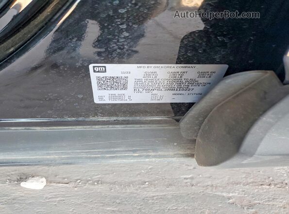 KL79MPSL3RB110227 2024 CHEVROLET TRAILBLAZER Black Engine compartment view