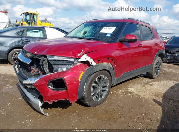 KL79MRSL6MB144876 2021 CHEVROLET TRAILBLAZER Red წინა მარცხენა ხედი სამი მეოთხედიდან