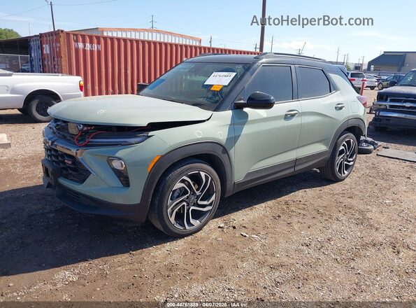 KL79MTSL3RB038714 2024 CHEVROLET TRAILBLAZER Зеленый Передняя левая четверть