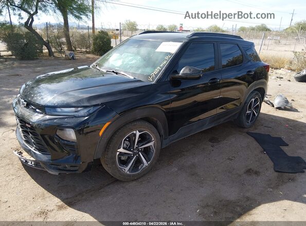 KL79MTSL7NB147039 2022 CHEVROLET TRAILBLAZER Black წინა მარცხენა ხედი სამი მეოთხედიდან