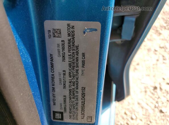 KL8CB6SA2LC429152 2020 CHEVROLET SPARK Blue Engine compartment view