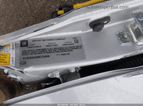 KL8CD6SA5MC750906 2021 CHEVROLET SPARK Gray Widok komory silnika