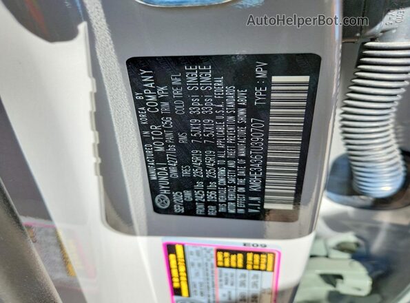 KM8HE3A36TU390707 2026 HYUNDAI KONA Gray VIN კოდის სტიკერის ხედი
