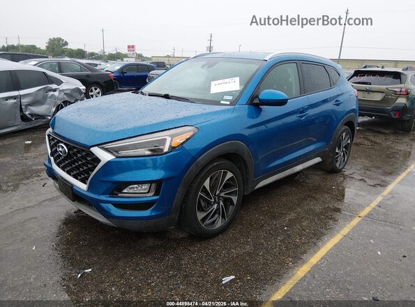 KM8J33ALXMU369934 2021 HYUNDAI TUCSON Blue Передня ліва чверть