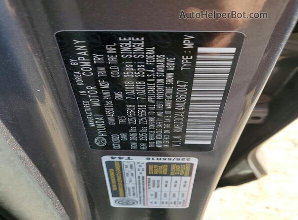 KM8J3CAL4MU360047 2021 HYUNDAI TUCSON Gray 360 interior view