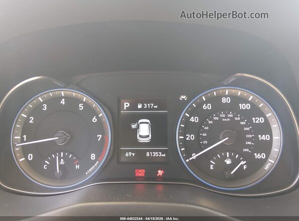 KM8K1CAA2LU445573 2020 HYUNDAI KONA Blue Հետևի նստատեղերի տեսք