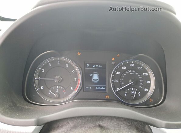 KM8K2CAA9LU535025 2020 HYUNDAI KONA Blue Instrument cluster view