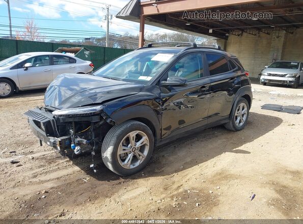 KM8K6CAB3PU958041 2023 HYUNDAI KONA Black წინა მარცხენა ხედი სამი მეოთხედიდან