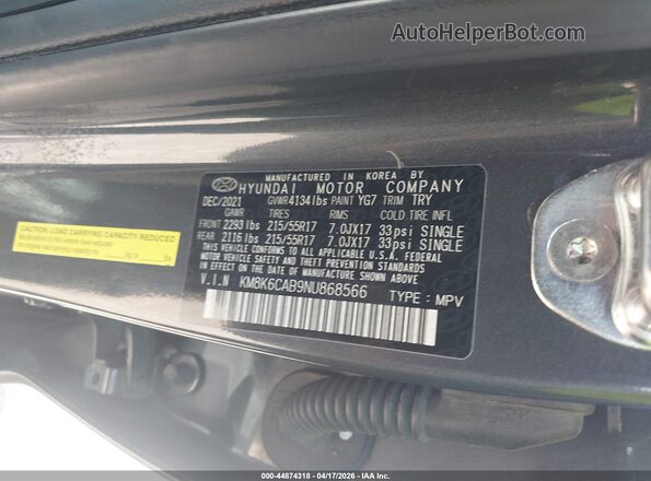 KM8K6CAB9NU868566 2022 HYUNDAI KONA Gray Widok komory silnika