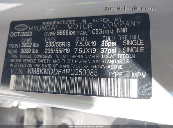 KM8KMDDF4RU250085 2024 HYUNDAI IONIQ 5 Gray Շարժիչի բաժամունքի տեսք