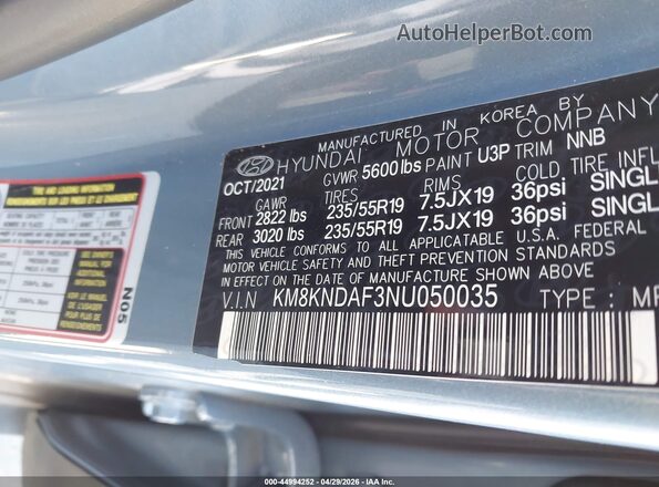 KM8KNDAF3NU050035 2022 HYUNDAI IONIQ 5 Blue 