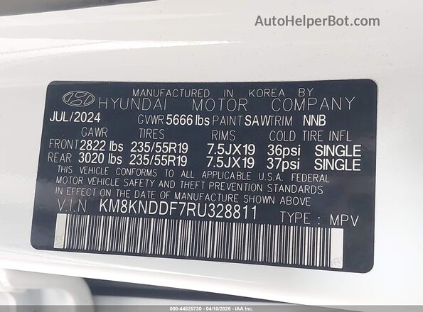 KM8KNDDF7RU328811 2024 HYUNDAI IONIQ 5 White 