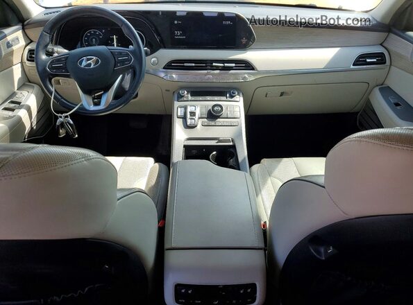KM8R54HEXMU306004 2021 HYUNDAI PALISADE White Dashboard view