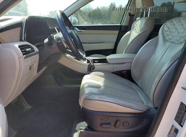 KM8R54HEXMU306004 2021 HYUNDAI PALISADE White Front interior view