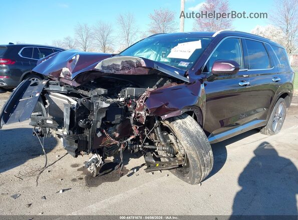 KM8R5DHE3LU046074 2020 HYUNDAI PALISADE Maroon Przód lewy