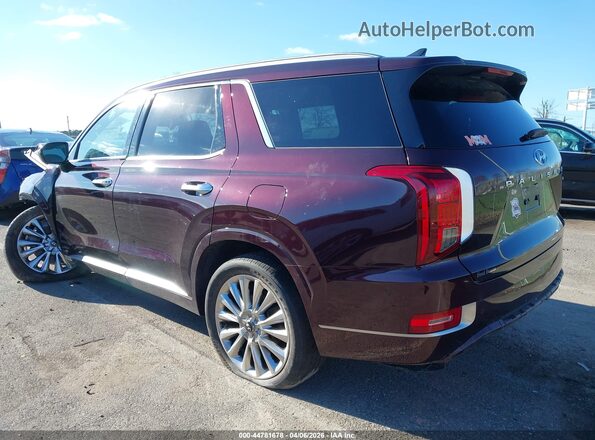 KM8R5DHE3LU046074 2020 HYUNDAI PALISADE Maroon Tył lewy
