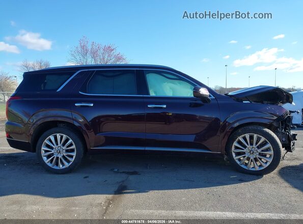 KM8R5DHE3LU046074 2020 HYUNDAI PALISADE Maroon Widok wnętrza z tyłu