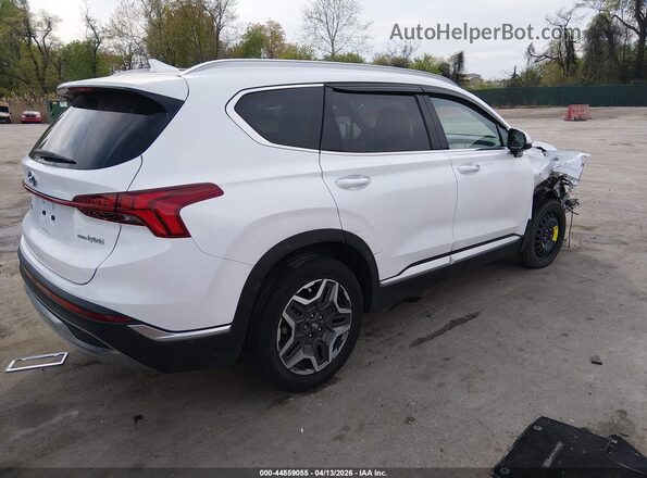 KM8S3DA19MU006744 2021 HYUNDAI SANTA FE HYBRID White Задня права чверть